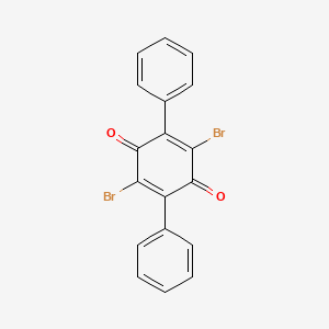 molecular formula C18H10Br2O2 B12800460 p-Benzoquinone, 2,5-dibromo-3,6-diphenyl- CAS No. 28293-39-2