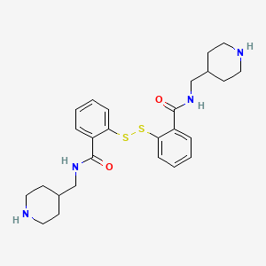 molecular formula C26H34N4O2S2 B12800477 2,2'-Dithiobis(N-(4-piperidinylmethyl)benzamide) CAS No. 98064-09-6