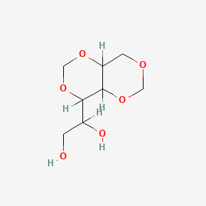molecular formula C8H14O6 B12800489 1-(Tetrahydro-(1,3)dioxino(5,4-d)(1,3)dioxin-4-yl)-ethane-1,2-diol CAS No. 81370-13-0