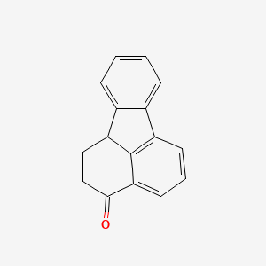molecular formula C16H12O B12800533 2,10b-dihydro-1H-fluoranthen-3-one CAS No. 38422-92-3