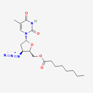 molecular formula C18H27N5O5 B12800540 5'-O-Octanoyl AZT CAS No. 106060-77-9