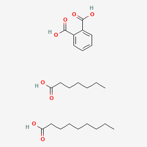 molecular formula C24H38O8 B12800608 Heptanoic acid;nonanoic acid;phthalic acid 