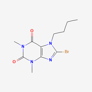 molecular formula C11H15BrN4O2 B12800614 8-Bromo-7-butyl-1,3-dimethylpurine-2,6-dione CAS No. 7465-14-7