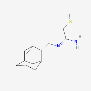 molecular formula C13H22N2S B12800658 N-(2-Adamantylmethyl)-2-mercaptoethanimidamide CAS No. 69094-47-9