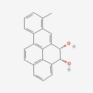 molecular formula C21H16O2 B12800666 Benzo(a)pyrene-4,5-diol, 4,5-dihydro-7-methyl-, cis- CAS No. 83516-23-8