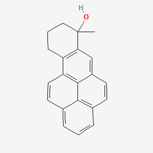 molecular formula C21H18O B12800682 7-Methyl-7,8,9,10-tetrahydrobenzo(a)pyren-7-ol CAS No. 83516-21-6