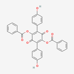 molecular formula C32H20O8 B12800716 Aurantiacin CAS No. 548-32-3