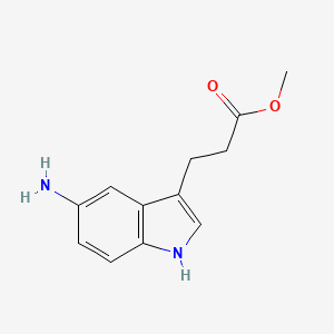 molecular formula C12H14N2O2 B12800752 Methyl 3-(5-amino-1h-indol-3-yl)propanoate CAS No. 6958-79-8