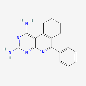 molecular formula C17H17N5 B12800761 Pyrimido(4,5-c)isoquinoline-1,3-diamine, 7,8,9,10-tetrahydro-6-phenyl- CAS No. 53661-24-8
