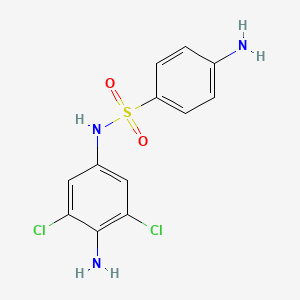 molecular formula C12H11Cl2N3O2S B12800780 Benzenesulfonamide, 4-amino-N-(4-amino-3,5-dichlorophenyl)- CAS No. 6622-31-7