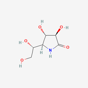 molecular formula C6H11NO5 B12800785 D-Galactonic-1,4-lactam CAS No. 117821-11-1