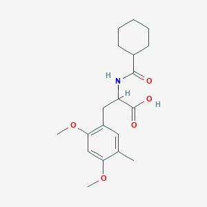 molecular formula C19H27NO5 B12800809 N-(Cyclohexanecarbonyl)-2-methoxy-O,5-dimethyltyrosine CAS No. 7149-84-0