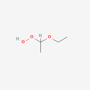 molecular formula C4H10O3 B12800814 Hydroperoxide, 1-ethoxyethyl CAS No. 18321-53-4