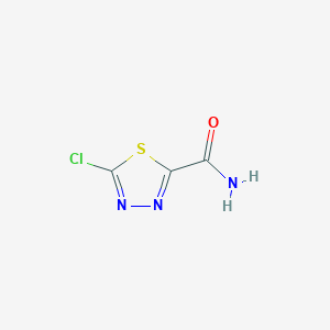molecular formula C3H2ClN3OS B1280082 5-Chloro-1,3,4-thiadiazole-2-carboxamide CAS No. 64837-52-1