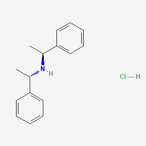 molecular formula C16H20ClN B1280086 (-)-Bis[(S)-1-phenylethyl]amine hydrochloride CAS No. 40648-92-8