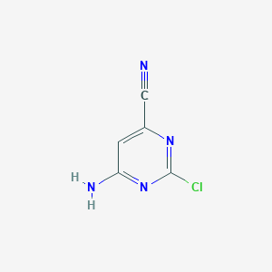molecular formula C5H3ClN4 B1280090 6-Amino-2-chloropyrimidine-4-carbonitrile CAS No. 64376-18-7