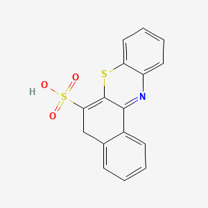 molecular formula C16H11NO3S2 B12800901 5H-Benzo(a)phenothiazine-6-sulfonic acid CAS No. 6634-85-1