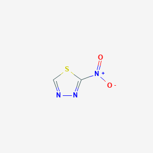 molecular formula C2HN3O2S B12800944 2-Nitro-1,3,4-thiadiazole CAS No. 1606-77-5
