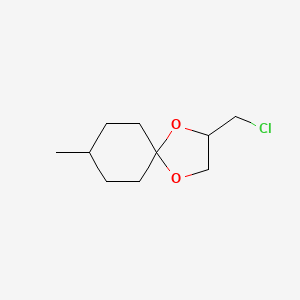 molecular formula C10H17ClO2 B12800956 2-(Chloromethyl)-8-methyl-1,4-dioxaspiro[4.5]decane CAS No. 22216-76-8