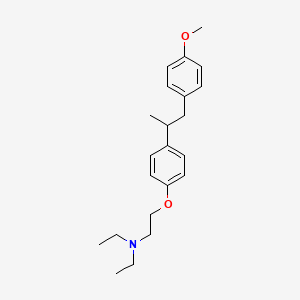 molecular formula C22H31NO2 B12800976 N,N-diethyl-2-[4-[1-(4-methoxyphenyl)propan-2-yl]phenoxy]ethanamine CAS No. 20100-05-4