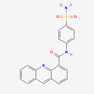 molecular formula C20H15N3O3S B12801018 N-(4-(Aminosulfonyl)phenyl)-4-acridinecarboxamide CAS No. 165121-46-0