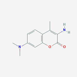 molecular formula C12H14N2O2 B1280108 3-Amino-7-dimethylamino-4-methyl-chromen-2-one 