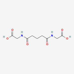 molecular formula C9H14N2O6 B12801160 N,N'-(1,5-Dioxo-1,5-pentanediyl)bisglycine CAS No. 143673-88-5