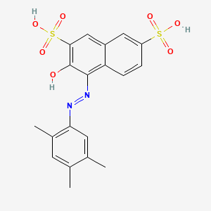 molecular formula C19H18N2O7S2 B12801172 Ponceau 3R free acid CAS No. 25738-43-6