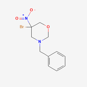 molecular formula C11H13BrN2O3 B12801232 5-Bromo-5-nitro-3-benzyltetrahydro-1,3-oxazine CAS No. 6475-43-0
