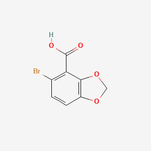 molecular formula C8H5BrO4 B1280131 5-Bromobenzo[1,3]dioxole-4-carboxylic acid CAS No. 72744-56-0