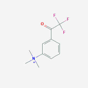 molecular formula C11H13F3NO+ B12801341 N,N,N-trimethyl-3-(2,2,2-trifluoroacetyl)benzenaminium CAS No. 156781-80-5