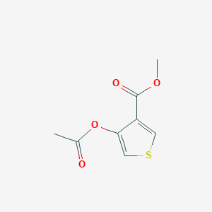 molecular formula C8H8O4S B1280142 Methyl 4-acetoxythiophene-3-carboxylate CAS No. 65369-31-5
