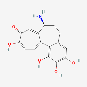 molecular formula C16H15NO5 B12801425 N-Deacetyl-1,2,3-demethylisocolchiceine CAS No. 134568-35-7