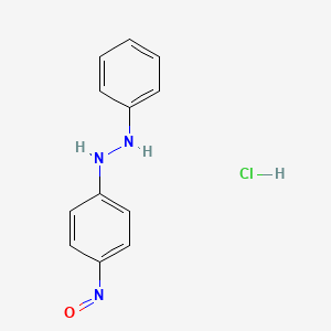 molecular formula C12H12ClN3O B12801459 N-Hydroxy-4-(phenylazo)benzenamine monohydrochloride CAS No. 78172-53-9