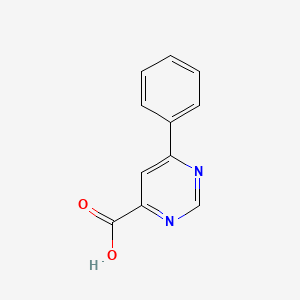 molecular formula C11H8N2O2 B1280147 6-Phenylpyrimidine-4-carboxylic acid CAS No. 28668-32-8