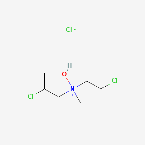 molecular formula C7H16Cl3NO B12801488 N-Methyl-bis(2-chloropropyl)amine N-oxide hydrochloride CAS No. 98429-89-1