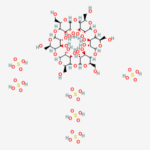 molecular formula C36H72O54S6 B12801515 alpha-Cyclodextrin, hexakis(hydrogen sulfate) CAS No. 135514-70-4