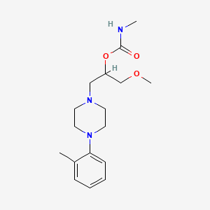 molecular formula C17H27N3O3 B12801523 alpha-Methoxymethyl-4-o-tolyl-1-piperazineethanol methylcarbamate CAS No. 102233-24-9