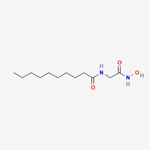 molecular formula C12H24N2O3 B12801524 Decanamide, N-(2-(hydroxyamino)-2-oxoethyl)- CAS No. 73912-89-7