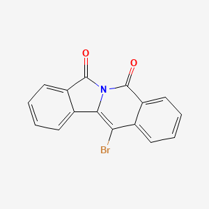 molecular formula C16H8BrNO2 B12801544 12-Bromoisoindolo(2,1-b)isoquinoline-5,7-dione CAS No. 5291-25-8
