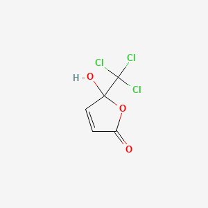 molecular formula C5H3Cl3O3 B12801547 5-Hydroxy-5-trichloromethyl-2-furanone CAS No. 2902-72-9