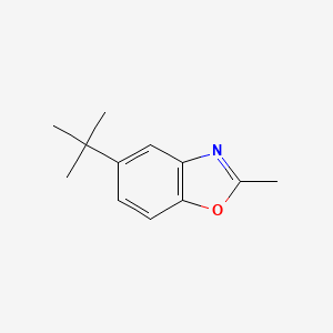molecular formula C12H15NO B1280155 5-(tert-Butyl)-2-methylbenzoxazole CAS No. 40874-54-2