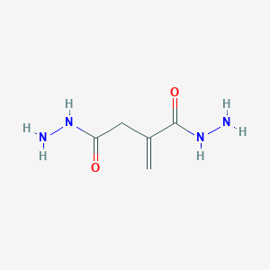 molecular formula C5H10N4O2 B12801595 2-Methylidenebutanedihydrazide CAS No. 6641-35-6