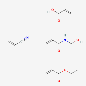 molecular formula C15H22N2O6 B12801649 ethyl prop-2-enoate;N-(hydroxymethyl)prop-2-enamide;prop-2-enenitrile;prop-2-enoic acid CAS No. 26604-01-3