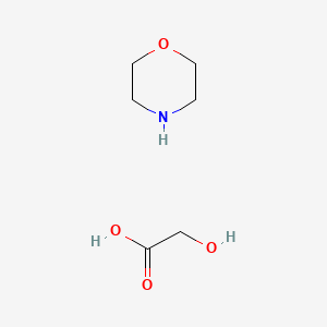 molecular formula C6H13NO4 B12801685 Morpholine hydroxyacetate CAS No. 85567-50-6