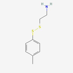 molecular formula C9H13NS2 B12801691 2-((4-Methylphenyl)dithio)ethanamine CAS No. 756754-59-3