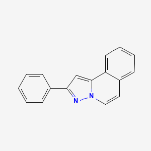 molecular formula C17H12N2 B12801710 Pyrazolo(5,1-a)isoquinoline, 2-phenyl- CAS No. 61001-36-3