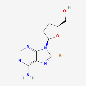 molecular formula C10H12BrN5O2 B12801778 Adenosine, 8-bromo-2',3'-dideoxy- CAS No. 121353-86-4
