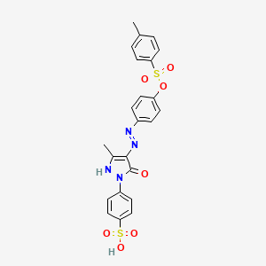 molecular formula C23H20N4O7S2 B12801813 Acid Yellow 76 free acid CAS No. 26455-70-9