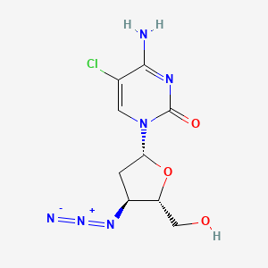 molecular formula C9H11ClN6O3 B12801823 Cytidine, 3'-azido-5-chloro-2',3'-dideoxy- CAS No. 127492-31-3
